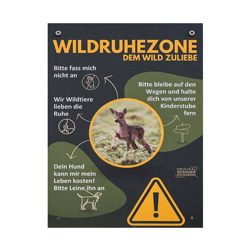 SEISSIGER Wildruhezone Aluverbundschild 21 x 29,7 cm