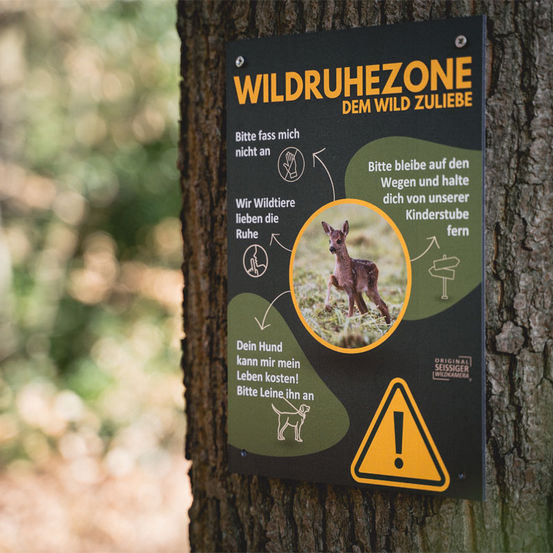 SEISSIGER Wildruhezone Aluverbundschild 21 x 29,7 cm