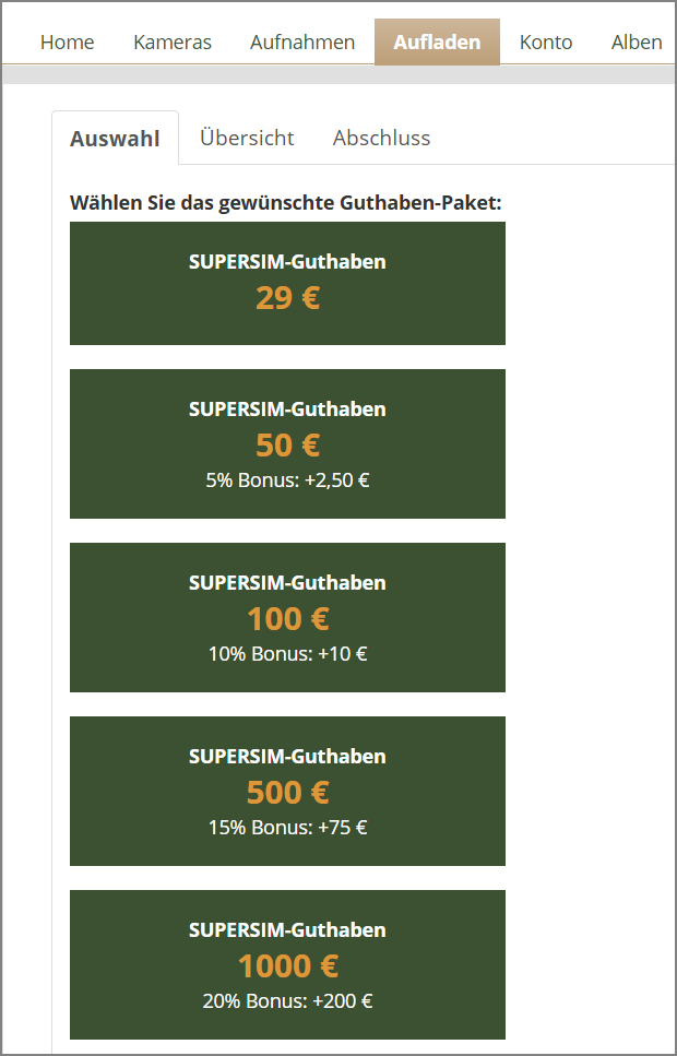 supersim-guthaben-pakete